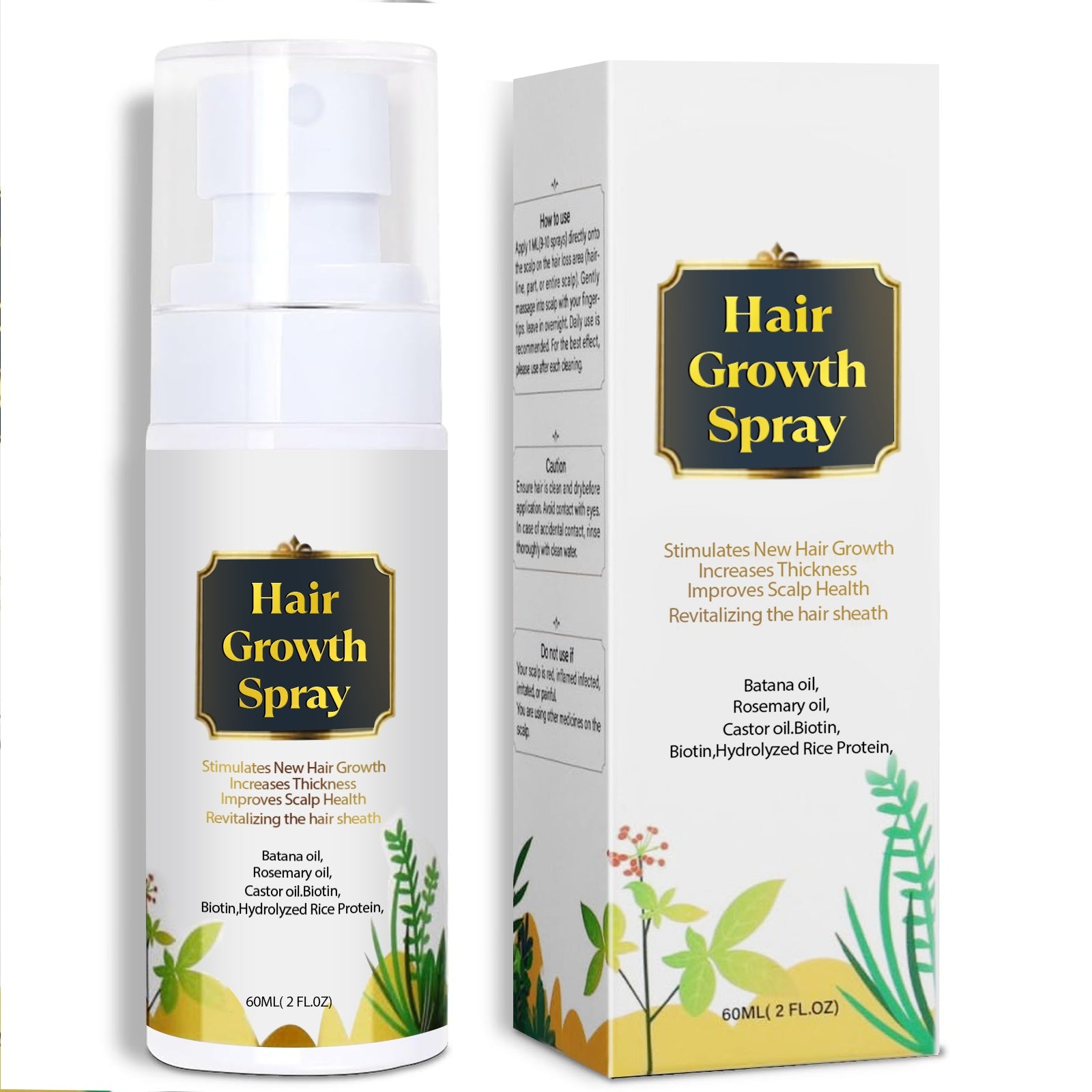Natural Hair Growth Oil - Battana Rosemary Serum Biotin Caffeine Scalp Treatment - Thinning Hair Regrowth And Thickening For Women And Men-It Is Forbidden To Sell On The TikTok Platform