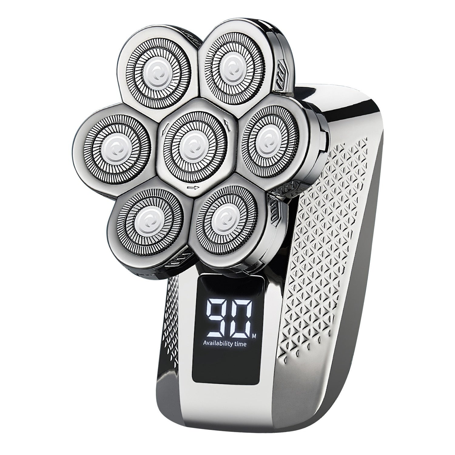 1Pc Head Shavers For Bald Men 5 In 1 7D Electric Rotary Razor Rechargeable Cordless Head Beard Trimmer Shaver Kit IPX6 Waterproof Dry Wet Grooming Kit With 3 Combs