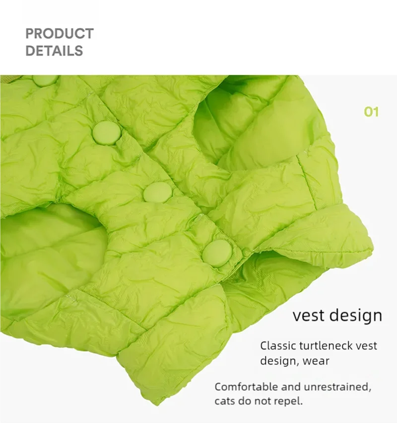 Pet cotton clothing, cat and dog universal clothes, vest, winter warmth, cat winter clothing, autumn and winter new styles, anti