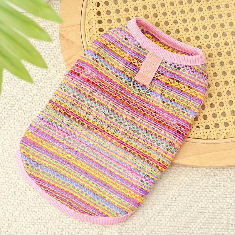 Pet Cat Clothes Breathable Kitty Clothing Dogs Soft Vests Summer Shirt Casual T-Shirt for Small Pet Costume Supplies Wholesale