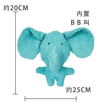 Pet Toys Animals Shape Bite Resistant Squeaky Toys Teeth Grinding Plush Dog Toy for Small Large Puppy Pets Training Accessories