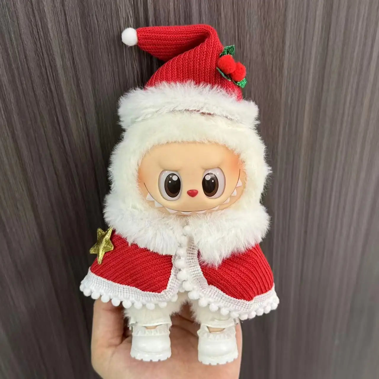 Only Clothes For Labubu Pendant Doll Clothing 17cm Skirt Dressing Set Halloween Baby Dolls Cute Toy Gift Wings Fashion Trend