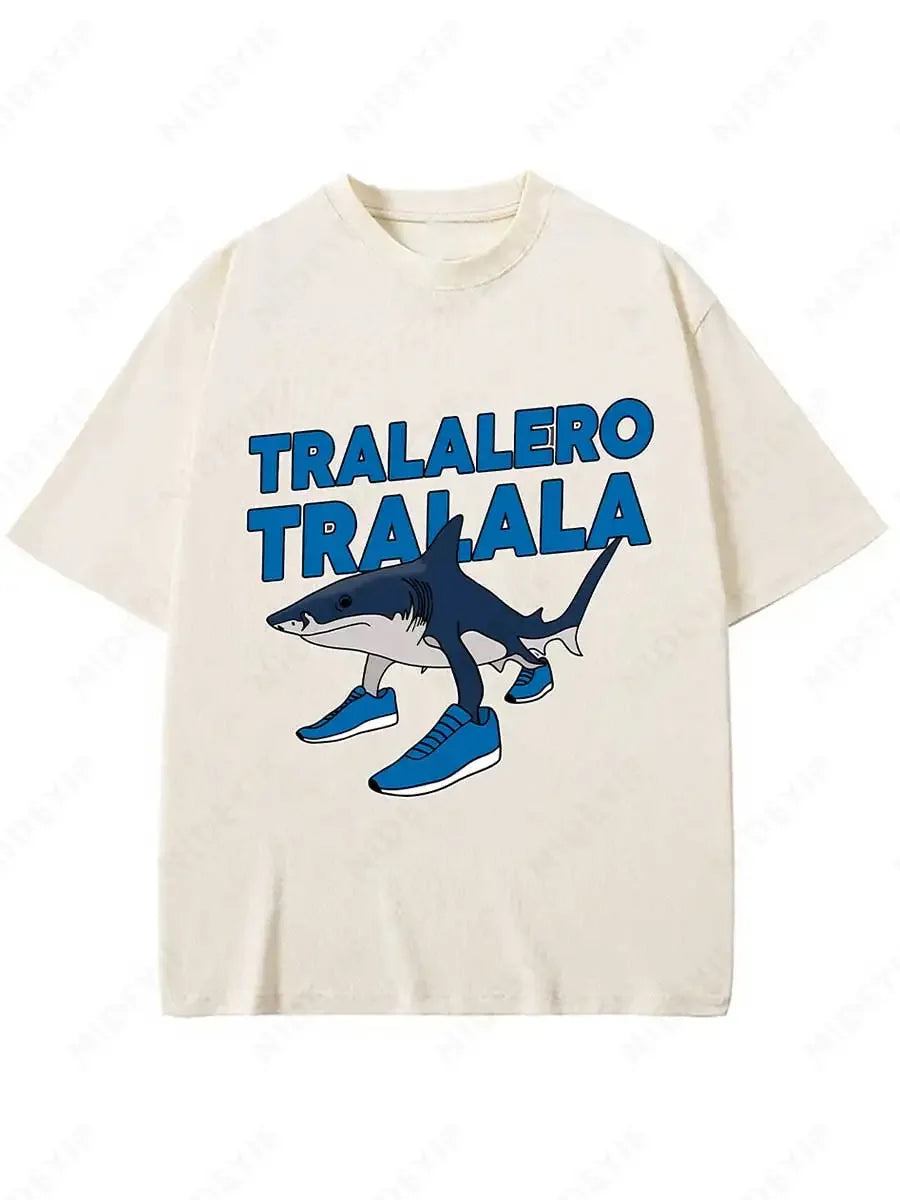 Tralalero Tralala Funny Shark Meme T-shirt Gifts Women's Fashion Gothic Vintage T-shirts Casual T Shirt