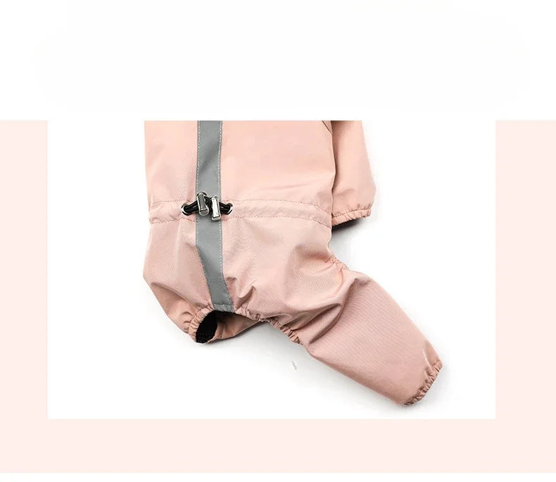 Pet dog clothing, rainproof, breathable and reflective clothes, dog four-legged raincoat, cat and dog supplies french bulldog