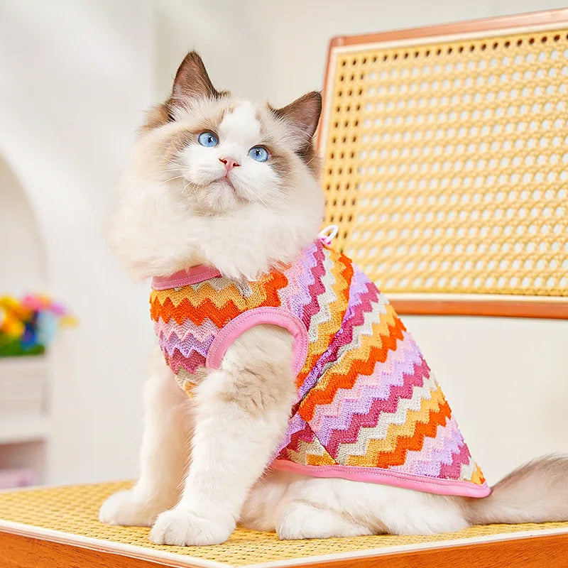 Pet Cat Clothes Breathable Kitty Clothing Dogs Soft Vests Summer Shirt Casual T-Shirt for Small Pet Costume Supplies Wholesale