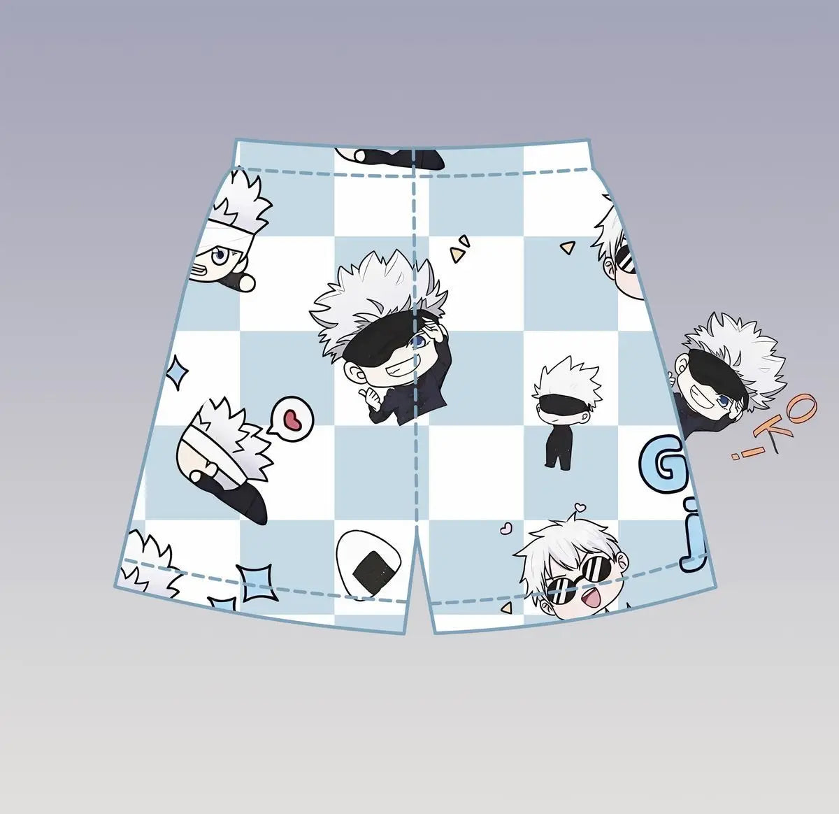 Anime Jujutsu Kaisen Gojo Satoru periphery cute pajamas spring and summer couples can wear outside home wear set birthday gifts