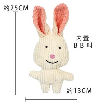 Pet Toys Animals Shape Bite Resistant Squeaky Toys Teeth Grinding Plush Dog Toy for Small Large Puppy Pets Training Accessories