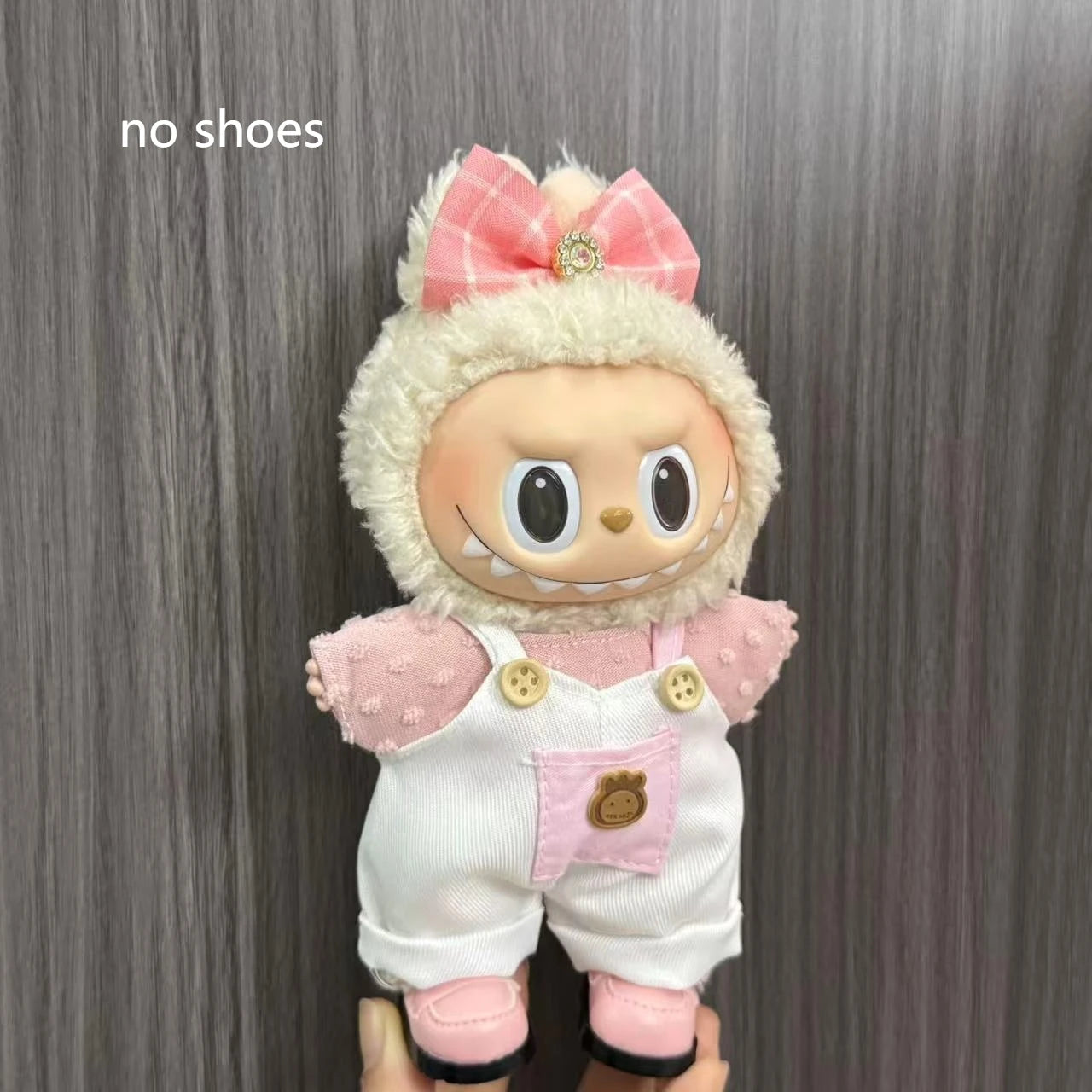 Only Clothes For Labubu Pendant Doll Clothing 17cm Skirt Dressing Set Halloween Baby Dolls Cute Toy Gift Wings Fashion Trend