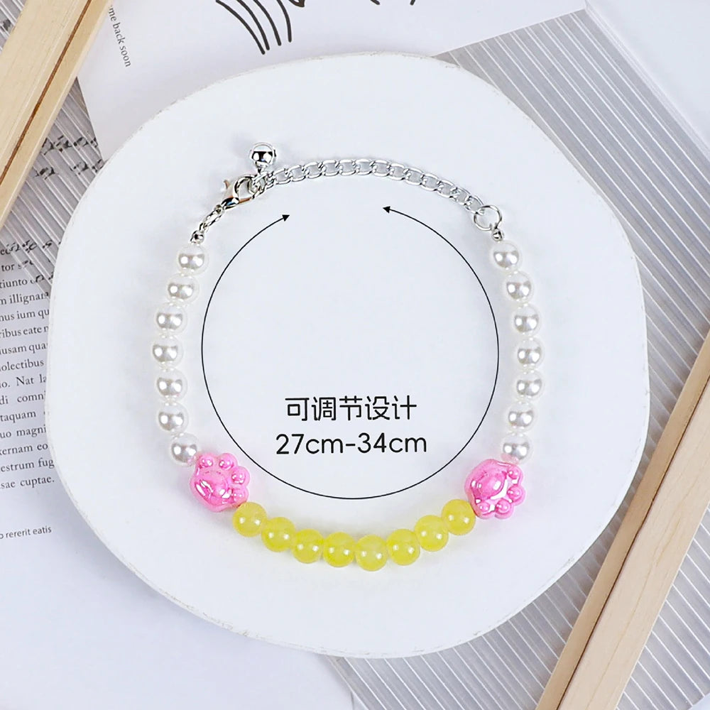 New Pet Accessories Pearl Necklace, Elegant Cute for Cats Small Dogs, Adjustable Safe Kitten Puppy Photo Props, Luxury Party