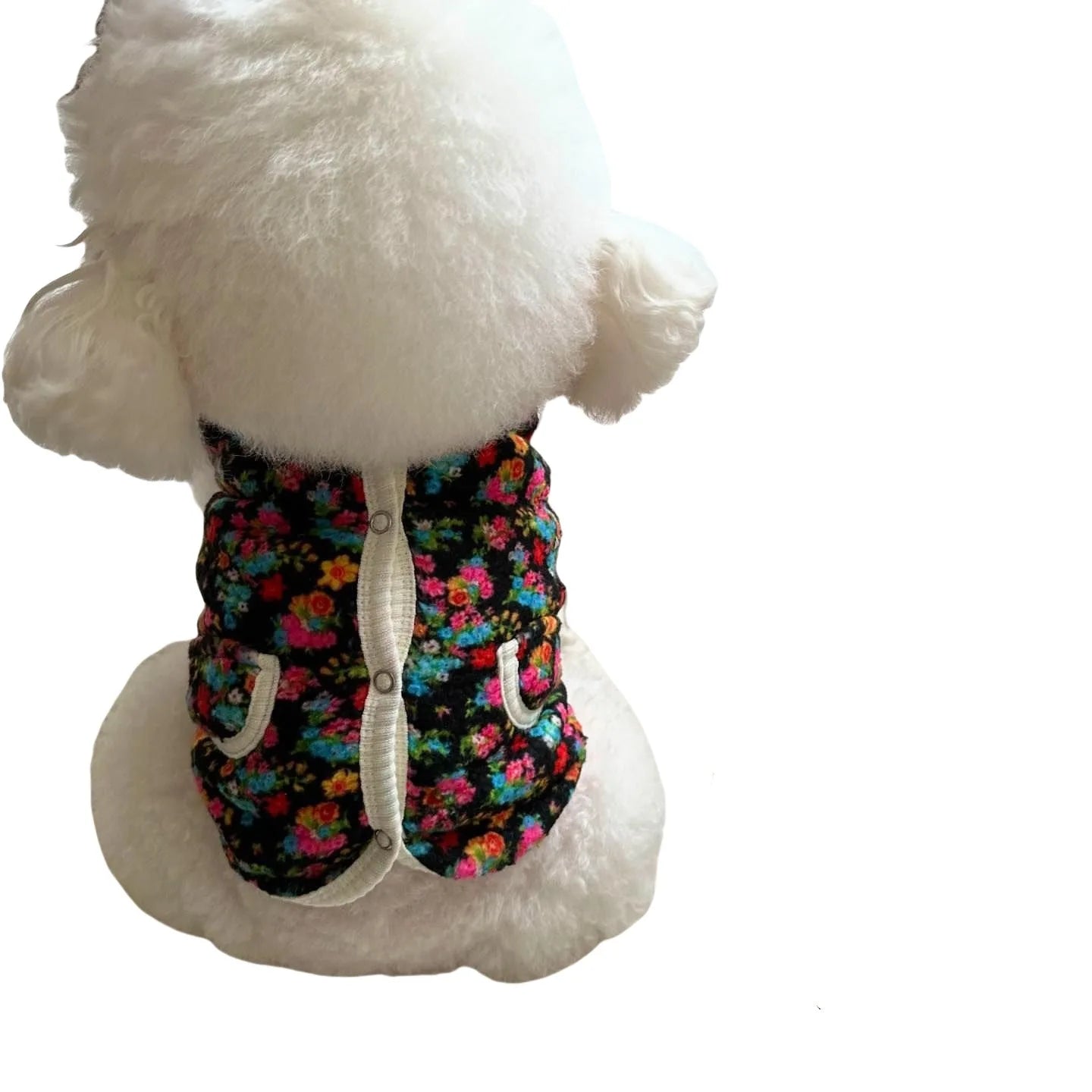 Cotton Pet Dog Clothes Pet Classic Shabby Flower Coat Bichon Winter Clothes Teddy Warm Vest Pretty Puppy Clothing Small Dogs