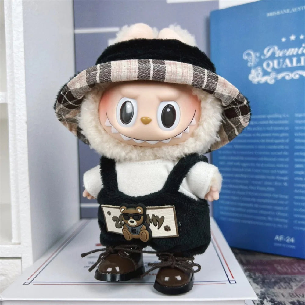 17cm Mini Doll's Clothes For Korea Kpop Exo Labubu V1 V2 Idol Dolls Cute Decoration Macaron Clothing Gift Outfit Accessories