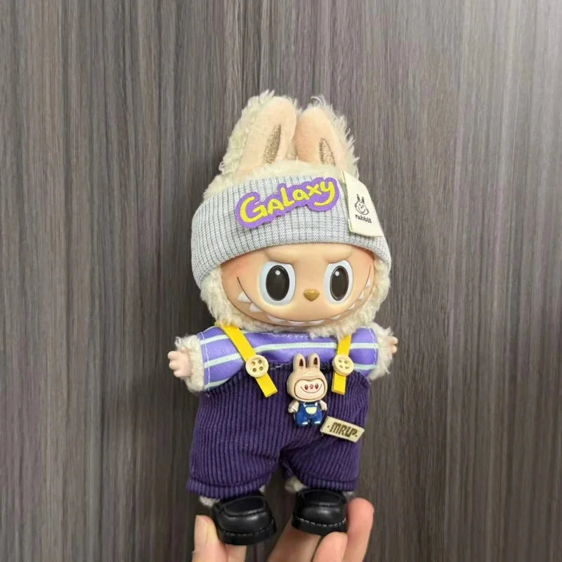 Only Clothes For Labubu Pendant Doll Clothing 17cm Skirt Dressing Set Halloween Baby Dolls Cute Toy Gift Wings Fashion Trend