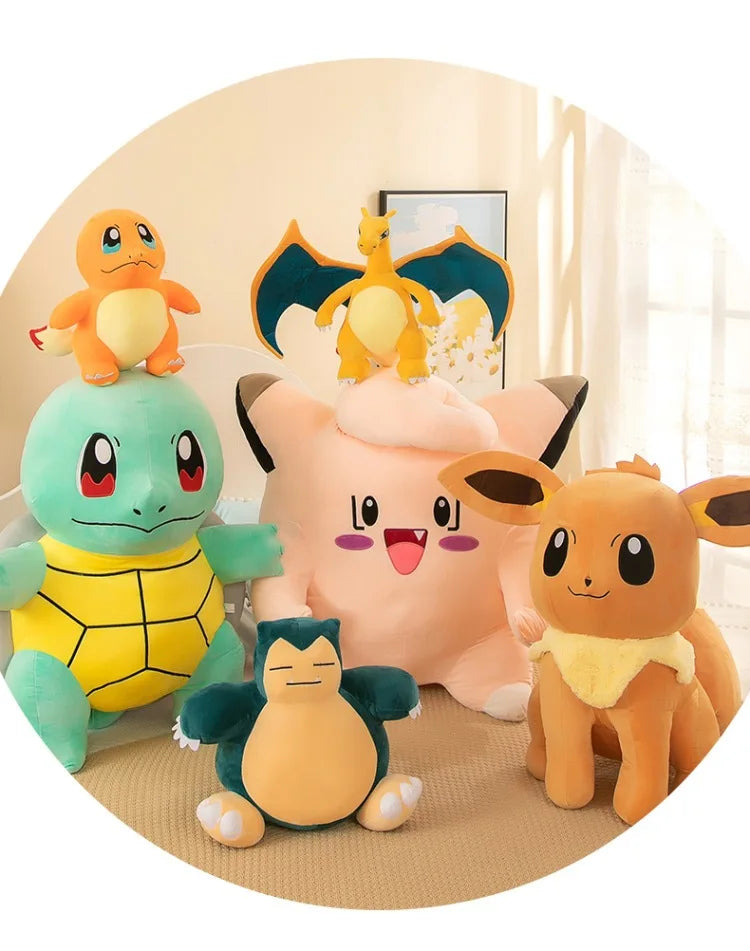 40cm Large Size Pokemon Plush Toy Snorlax Beast Cartoon Pikachu Plushies Cloth Doll Children's Gift