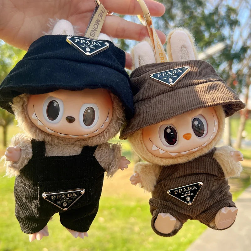 NO Doll, For Labubu Doll Clothing Set Hat 17cm Clothes Shoes Doll DIY Accessories Training Sitting Party Games Toys Gifts