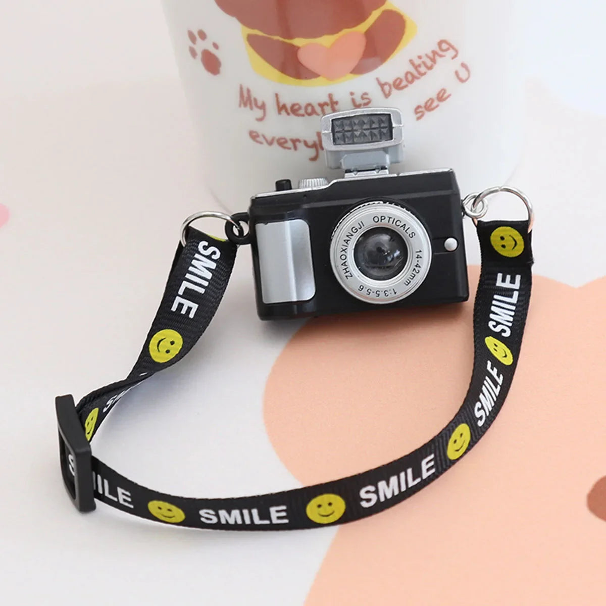 17cm Labubu Flash Camera Cotton Doll Accessory Decorative Camera Bag for Photography Enthusiasts And Collectors