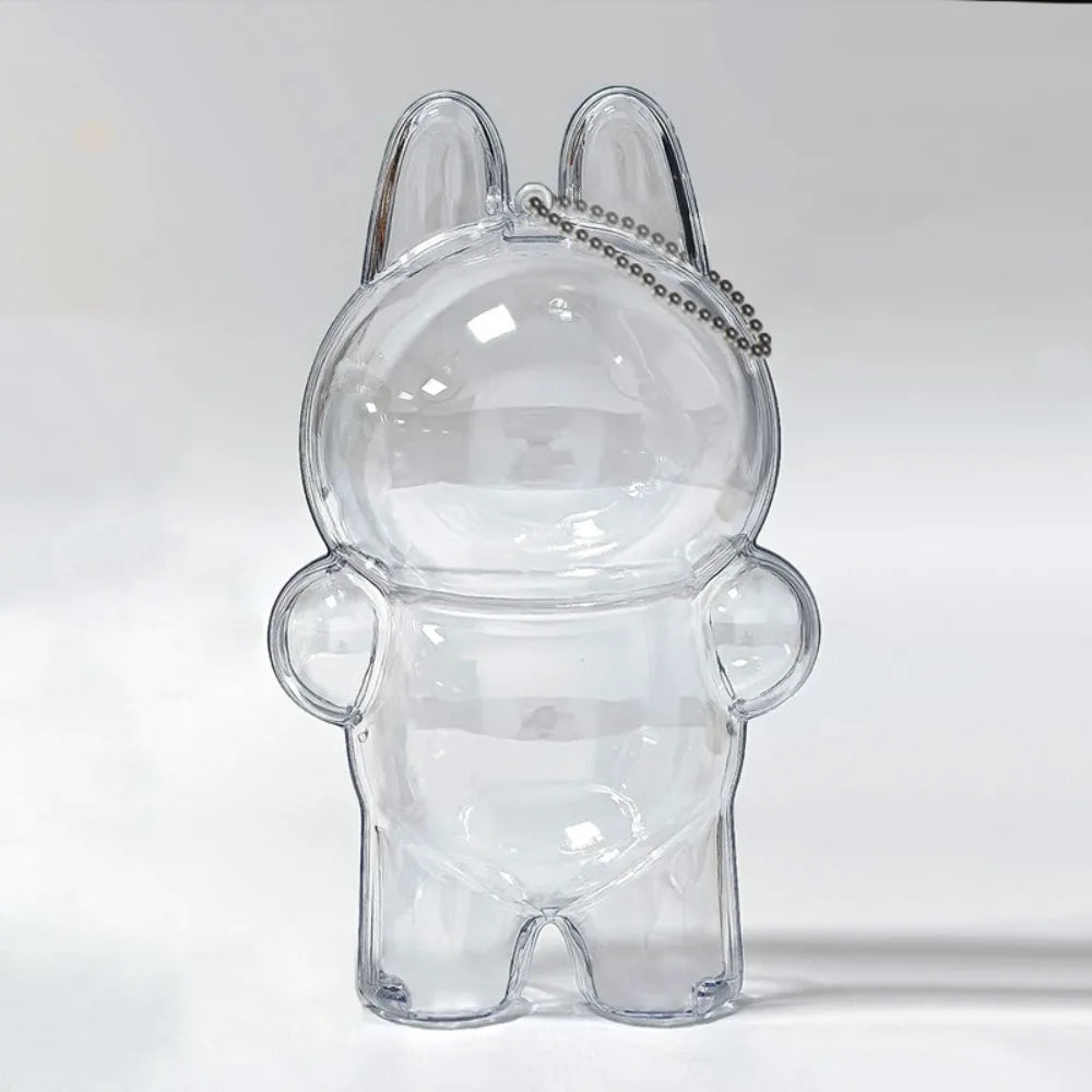 LABUBU transparent protective case, protective cover, dust cover, storage box, canvas cloth for labubu