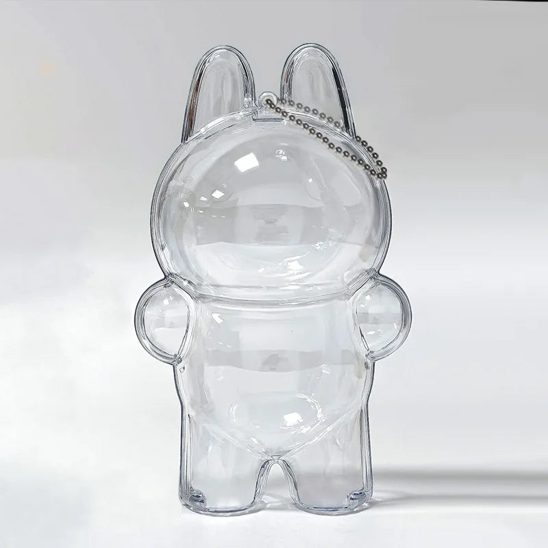 LABUBU transparent protective case, protective cover, dust cover, storage box, canvas cloth for labubu