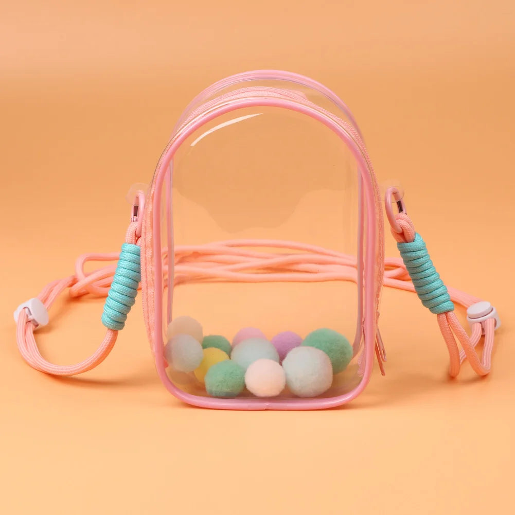For 15-17cm Labubu Crossbody Baby Walking Bag For Skullpanda doll Cartoon printing Protective Cover Pain Bag with Rope