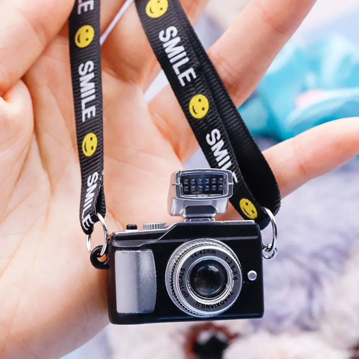 17cm Labubu Flash Camera Cotton Doll Accessory Decorative Camera Bag for Photography Enthusiasts And Collectors