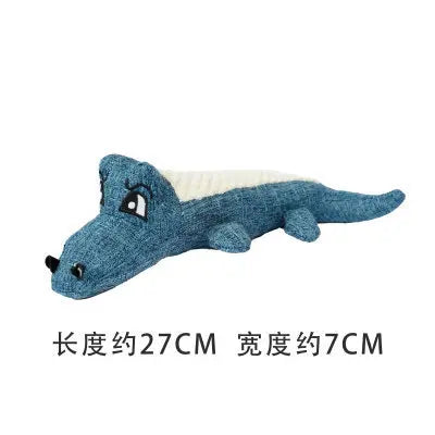 Pet Toys Animals Shape Bite Resistant Squeaky Toys Teeth Grinding Plush Dog Toy for Small Large Puppy Pets Training Accessories