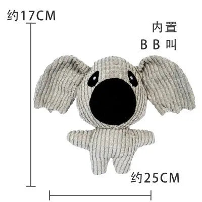 Pet Toys Animals Shape Bite Resistant Squeaky Toys Teeth Grinding Plush Dog Toy for Small Large Puppy Pets Training Accessories