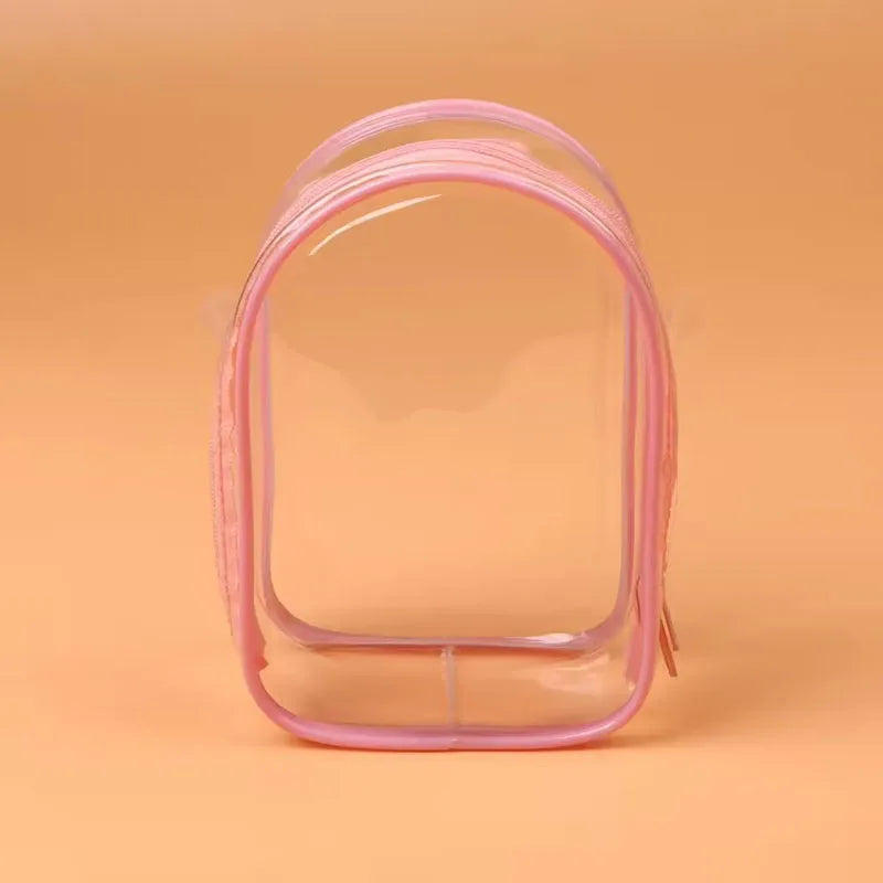 For 15cm Labubu V2 Sitting Party Cotton Doll Crossbody Pain Bag PVC Storage Bag Hairball Dolls Display Bag