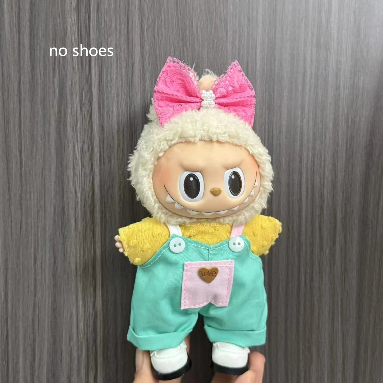 Only Clothes For Labubu Pendant Doll Clothing 17cm Skirt Dressing Set Halloween Baby Dolls Cute Toy Gift Wings Fashion Trend