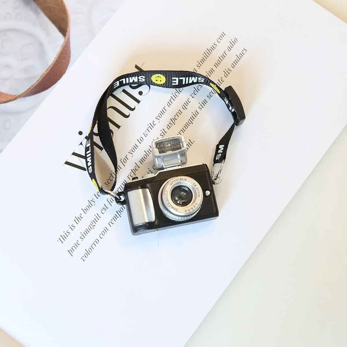 17cm Labubu Flash Camera Cotton Doll Accessory Decorative Camera Bag for Photography Enthusiasts And Collectors
