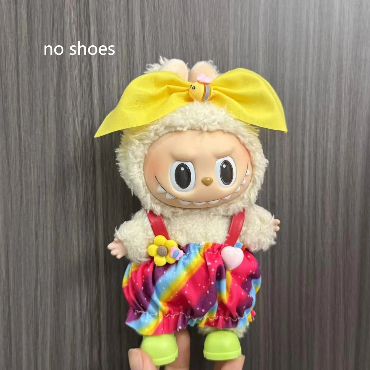 Only Clothes For Labubu Pendant Doll Clothing 17cm Skirt Dressing Set Halloween Baby Dolls Cute Toy Gift Wings Fashion Trend