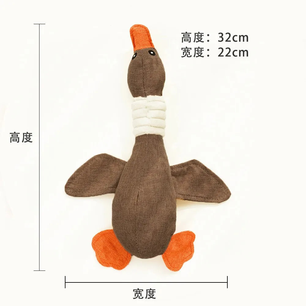 Pet Toys Animals Shape Bite Resistant Squeaky Toys Teeth Grinding Plush Dog Toy for Small Large Puppy Pets Training Accessories