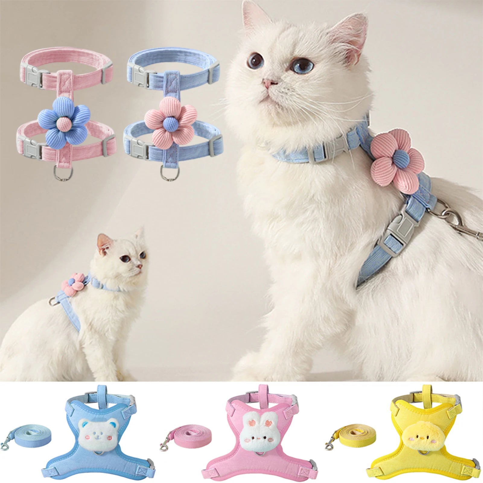 Pet Traction Rope Self Carrier Pet Leash Harness Set Pet Vest Portable Multifunctional Pet Leash For Outdoor Pet Accessories
