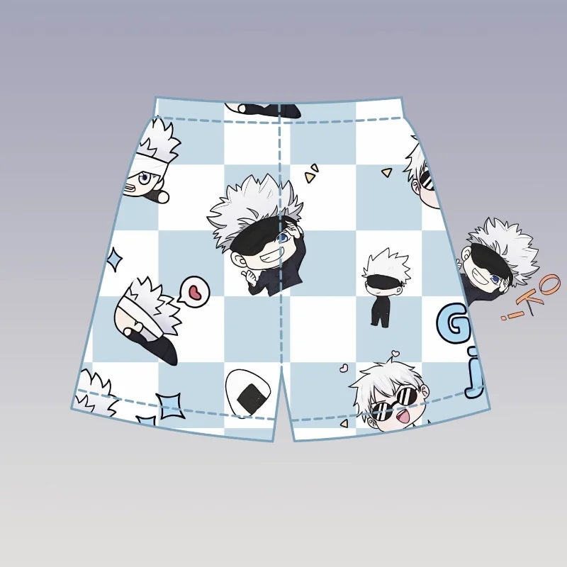 Anime Jujutsu Kaisen Gojo Satoru periphery cute pajamas spring and summer couples can wear outside home wear set birthday gifts