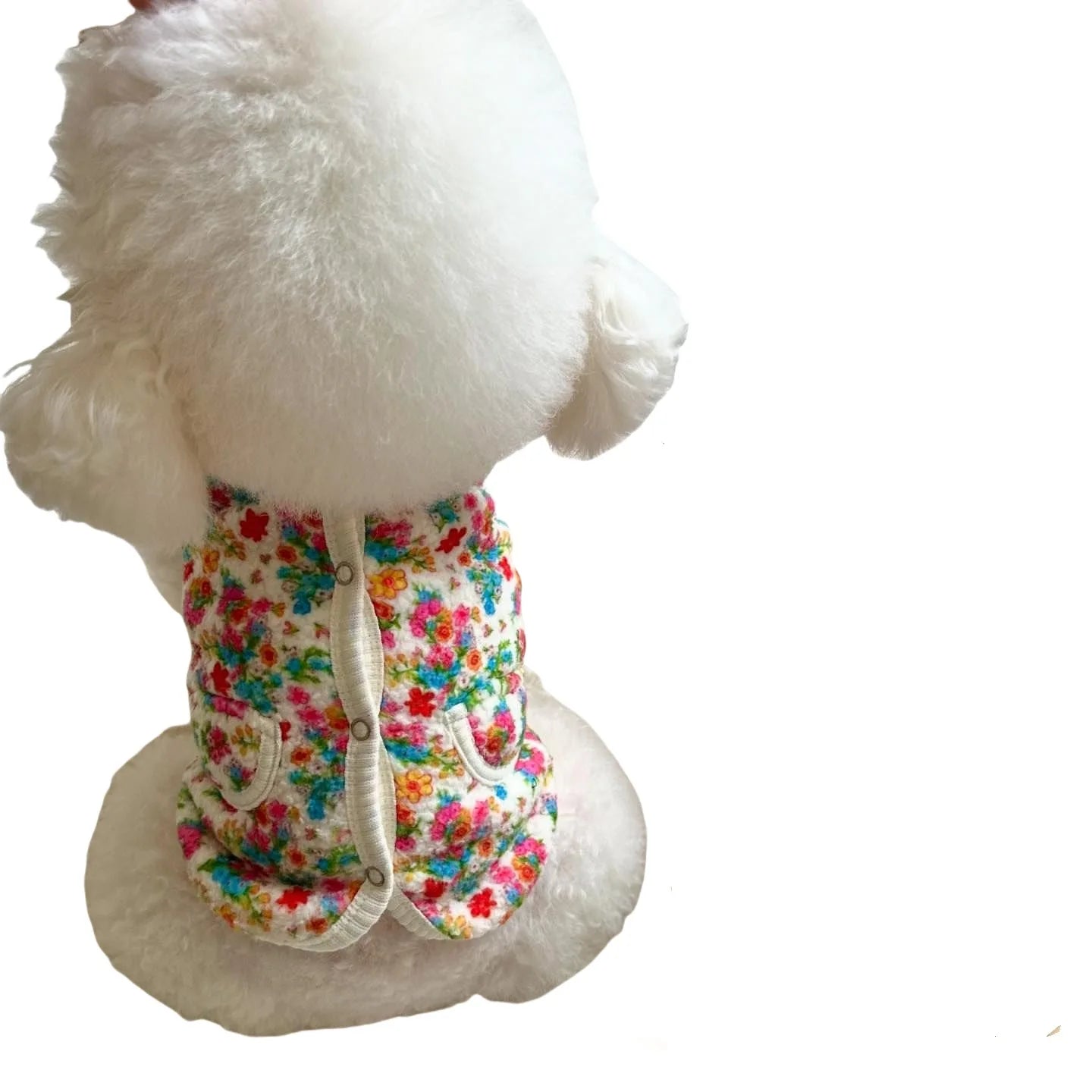 Cotton Pet Dog Clothes Pet Classic Shabby Flower Coat Bichon Winter Clothes Teddy Warm Vest Pretty Puppy Clothing Small Dogs
