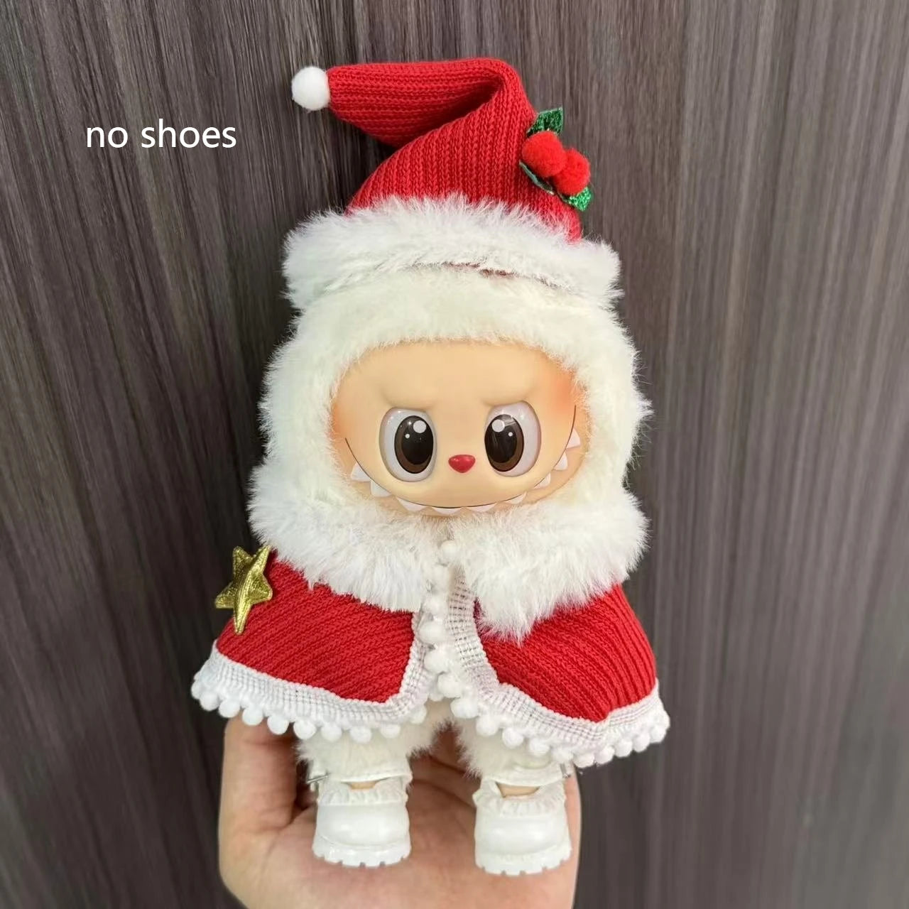 Only Clothes For Labubu Pendant Doll Clothing 17cm Skirt Dressing Set Halloween Baby Dolls Cute Toy Gift Wings Fashion Trend