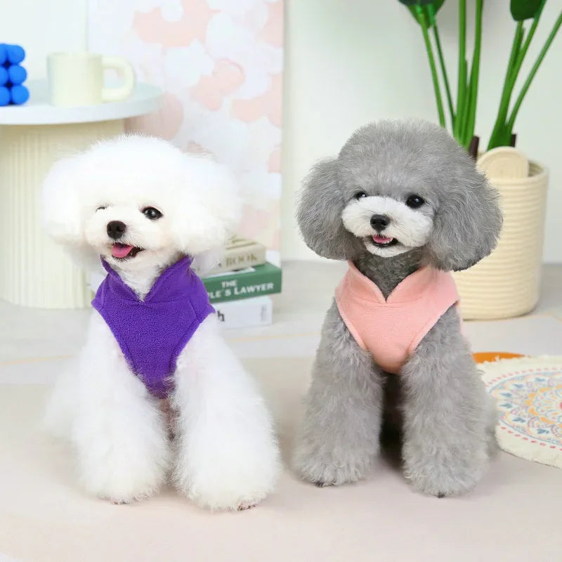 Pet Clothing for Autumn and Winter Dog Clothing Made of Fleece That Can Be Pulled To Keep Warm Vest Size Small Pet Clothing