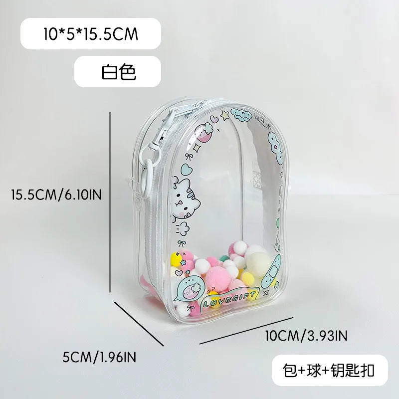 For 15-17cm Labubu Crossbody Baby Walking Bag For Skullpanda doll Cartoon printing Protective Cover Pain Bag with Rope